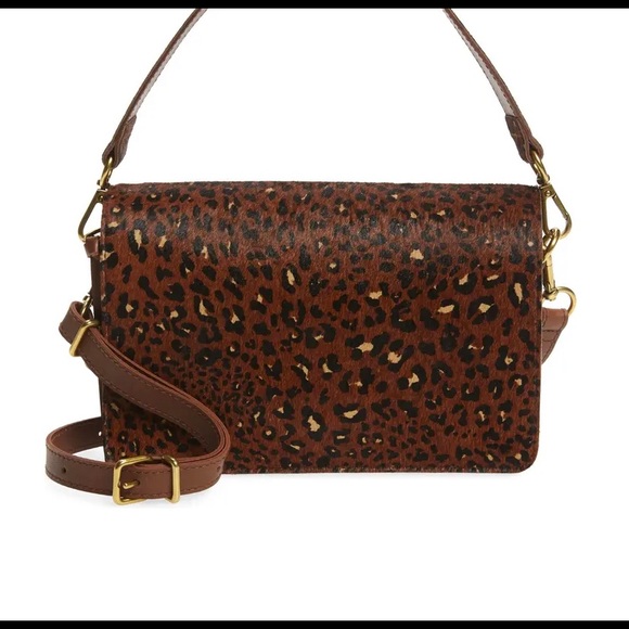 Madewell Handbags - New! Madewell The Flap Crossbody Bag Leopard